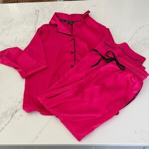 BCBGMaxAzria Hot Pink silky pajama set
